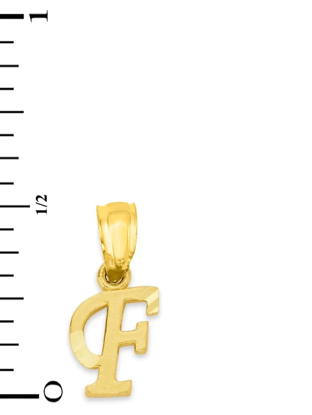 10k Solid Gold F Initial Charm for Bracelet - Personalized Letter Jewelry Gifts